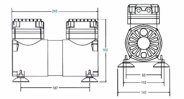 LAB-400 Dimensional drawings