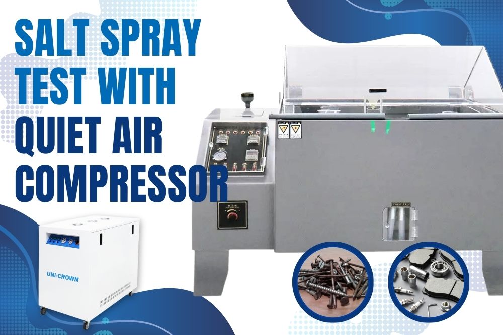 Quiet air compressor provides a stable air source for salt spray test machine